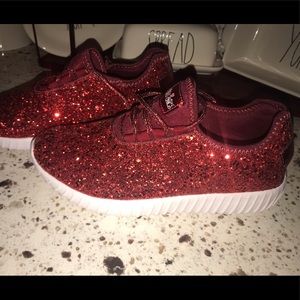 Red Glitter Sneakers